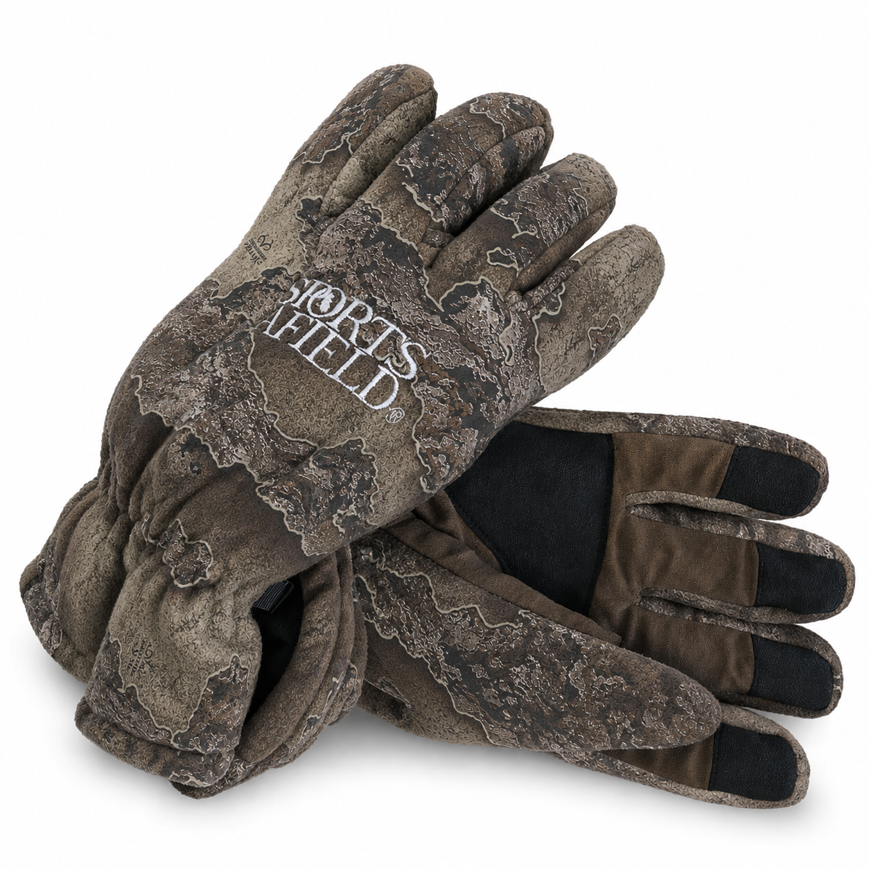 Camo Gloves with Faux Leather Grip