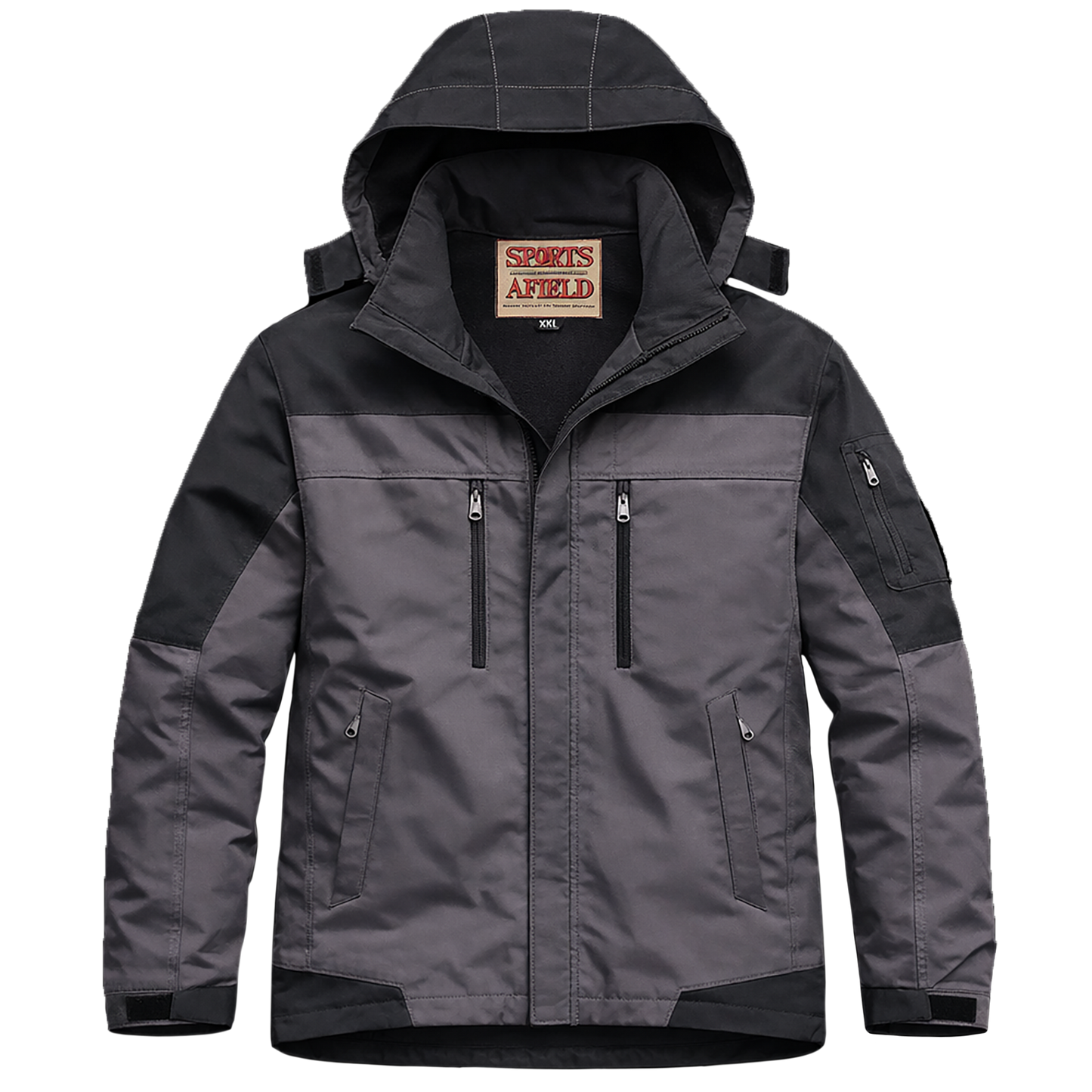 Men's Ripstop Color Block Jacket with Micro Fleece Lining