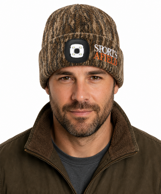 Camo Fleece Beanie with Flashlight