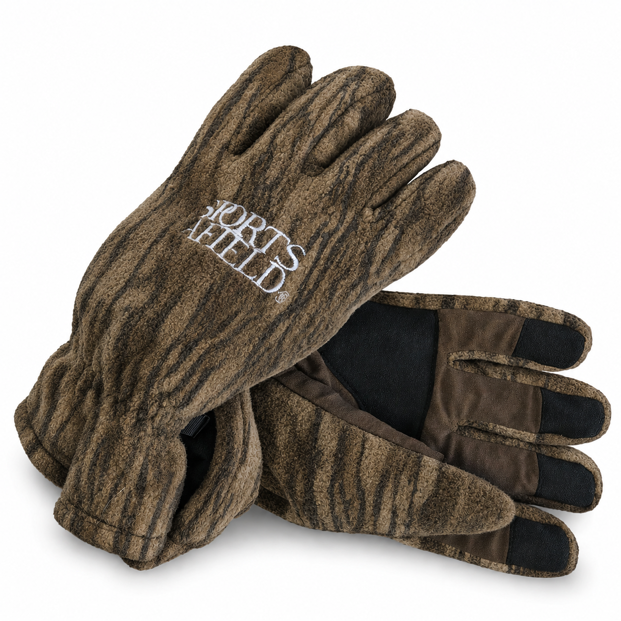 Camo Gloves with Faux Leather Grip