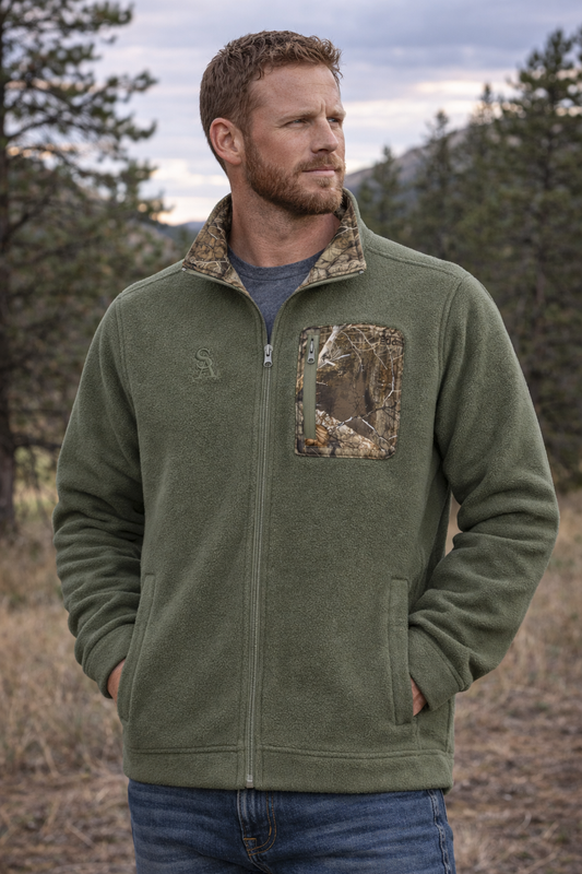Full Zip Microfleece Jacket with Realtree Accents