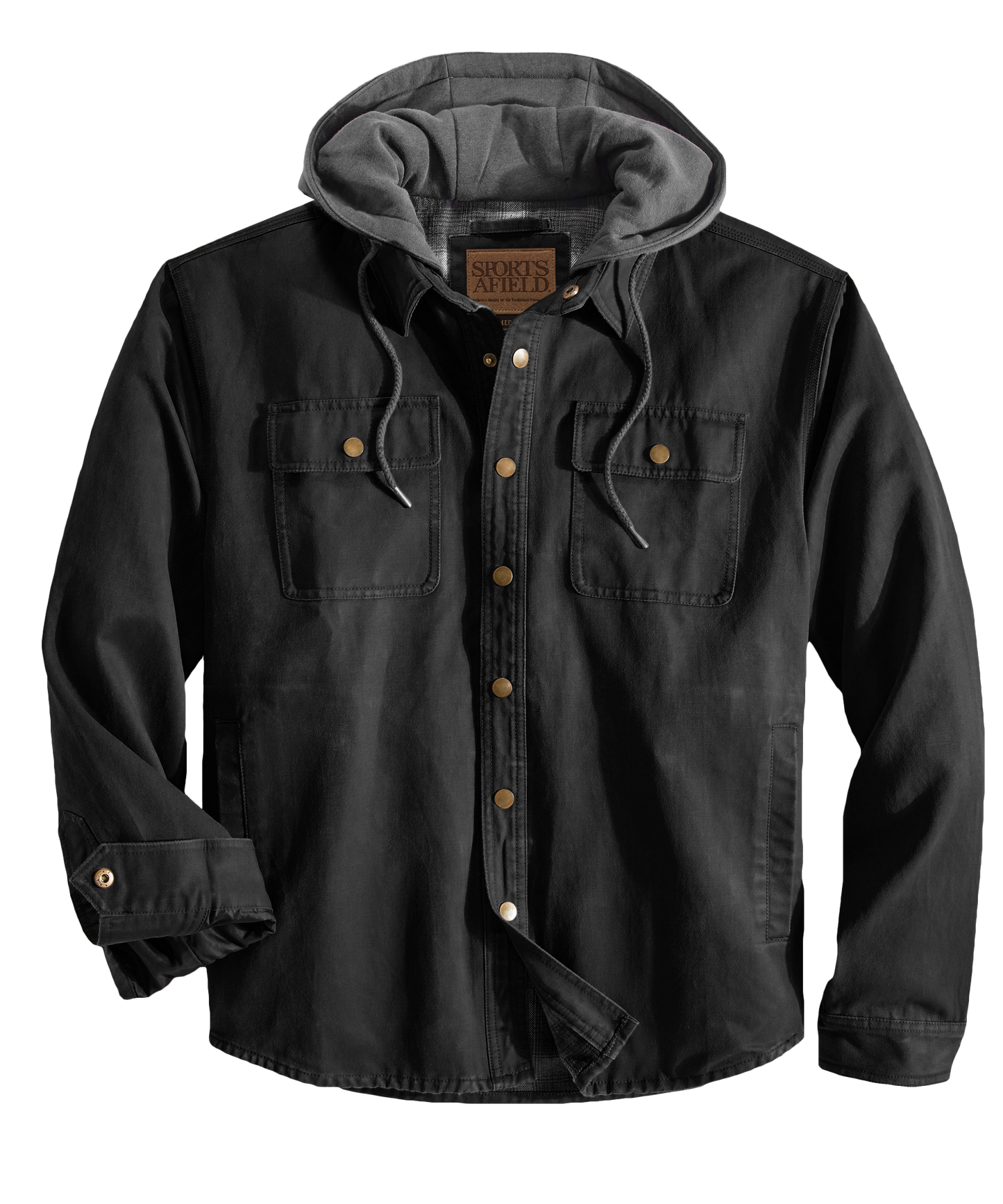 Washed Shirt Jacket with Flannel Lining