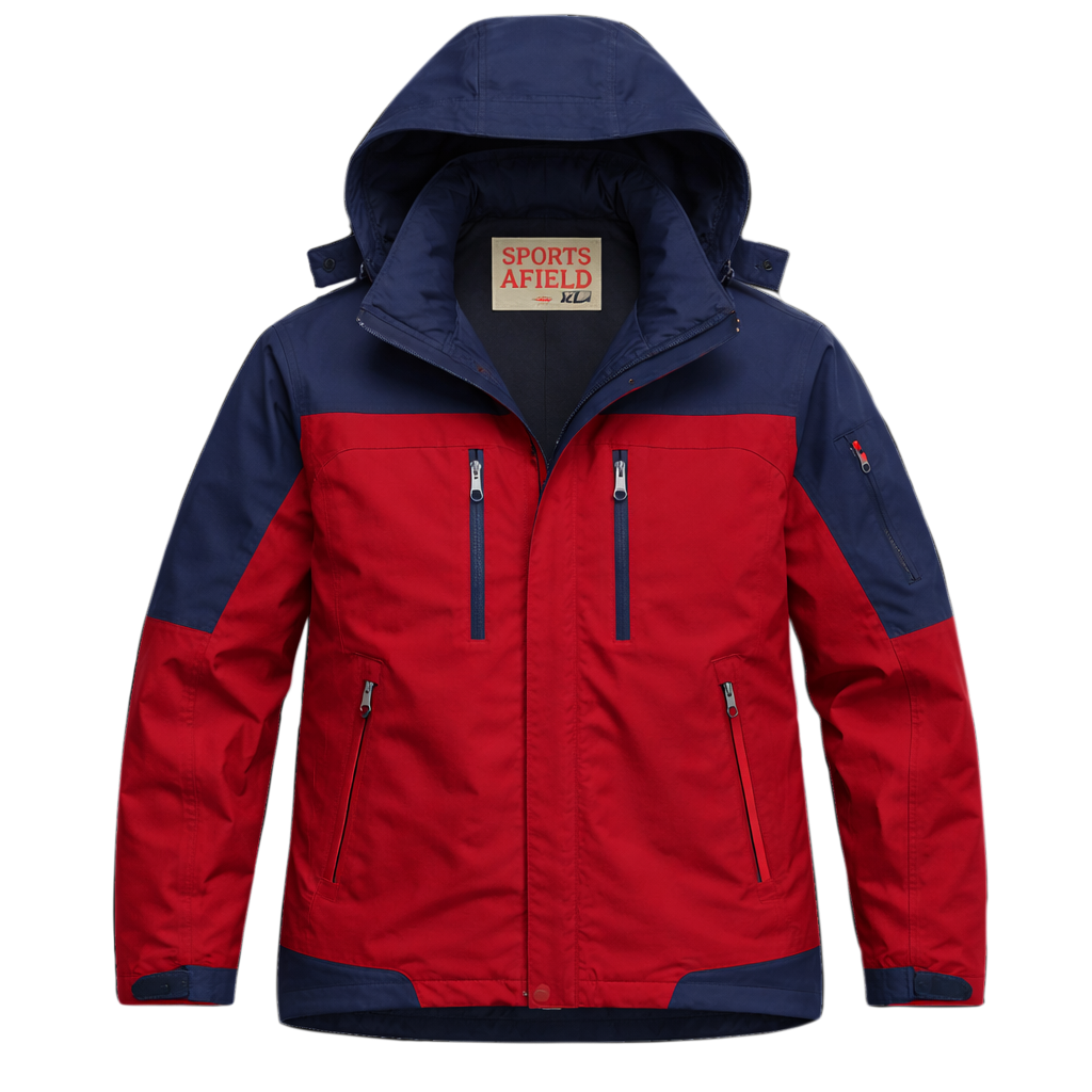 Men's Ripstop Color Block Jacket with Micro Fleece Lining